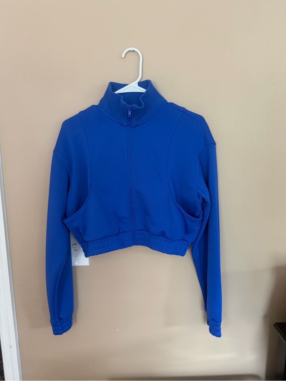 H&M Electric Blue Cropped Zip Sweater